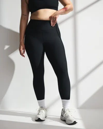 Abercrombie & Fitch Ypb Sculptlux Curve Love 7/8-length Legging In Black