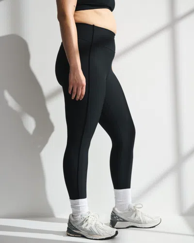 Abercrombie & Fitch Ypb Sculptlux Curve Love 7/8-length Legging In Black