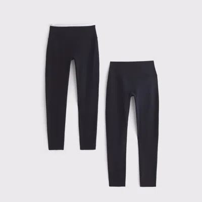 Abercrombie & Fitch 2-pack Ypb Studioflex 7/8-length Leggings In Black