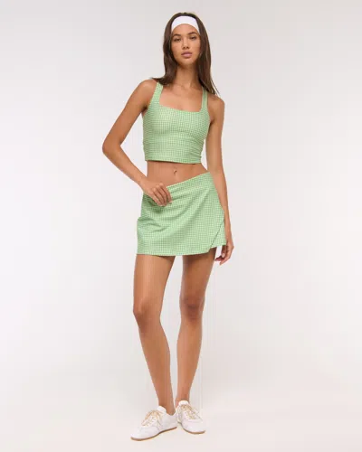 Abercrombie & Fitch Ypb Sculptlux Lined Wrap Skirt In Green