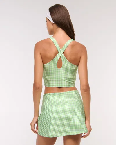 Abercrombie & Fitch Ypb Sculptlux Lined Wrap Skirt In Green