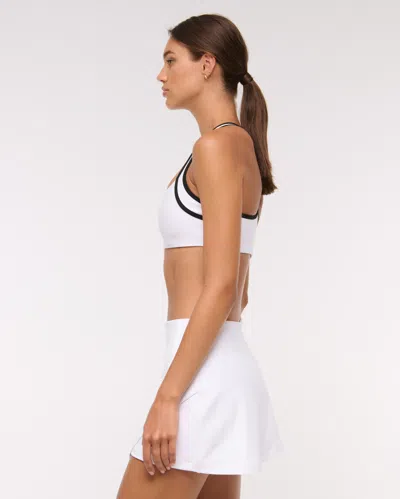 Abercrombie & Fitch Ypb Sculptlux Lined Wrap Skirt In White