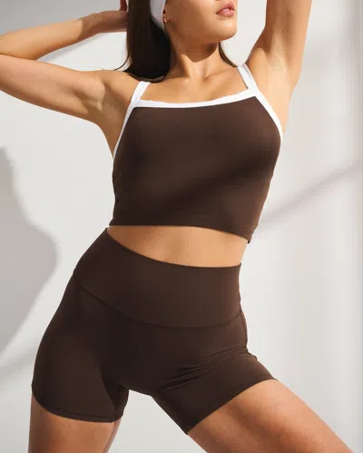 Abercrombie & Fitch Ypb Studioflex Bike Short In Brown