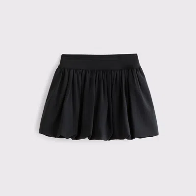 Abercrombie & Fitch Ypb Motiontek Bubble Hem Mini Skirt In Black