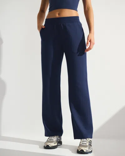 Abercrombie & Fitch Ypb Neoknit On The Go Straight Leg Pant In Blue