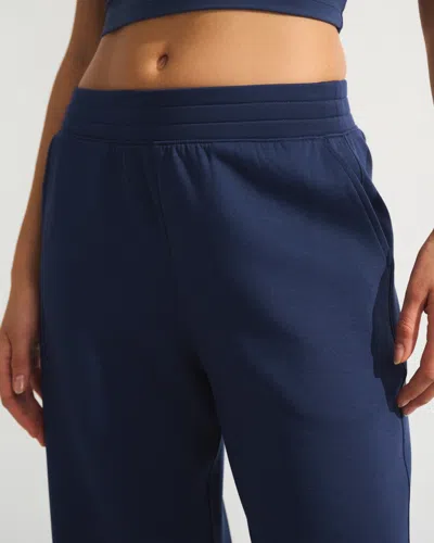 Abercrombie & Fitch Ypb Neoknit On The Go Straight Leg Pant In Blue