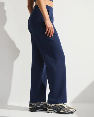 Abercrombie & Fitch Ypb Neoknit On The Go Straight Leg Pant In Blue