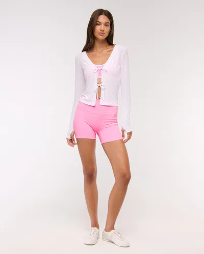 Abercrombie & Fitch Ypb Studioflex Bike Short In Pink