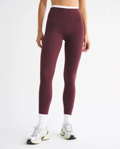 Abercrombie & Fitch Ypb Studioflex 7/8-length Legging In Burgundy