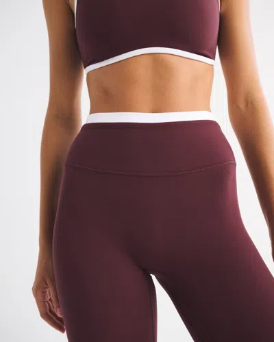 Abercrombie & Fitch Ypb Studioflex 7/8-length Legging In Burgundy