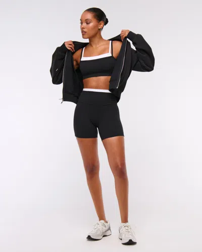 Abercrombie & Fitch Ypb Studioflex Bike Short In Black