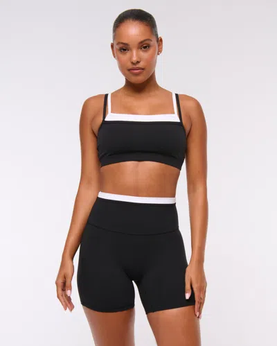 Abercrombie & Fitch Ypb Studioflex Bike Short In Black
