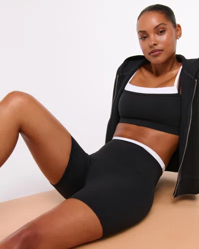 Abercrombie & Fitch Ypb Studioflex Bike Short In Black