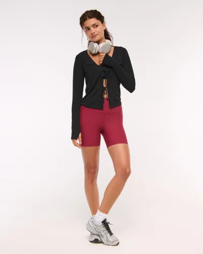 Abercrombie & Fitch Ypb Sculptlux Bike Short In White