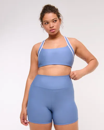 Abercrombie & Fitch Ypb Sculptlux Bike Short In Blue