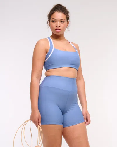 Abercrombie & Fitch Ypb Sculptlux Bike Short In Blue