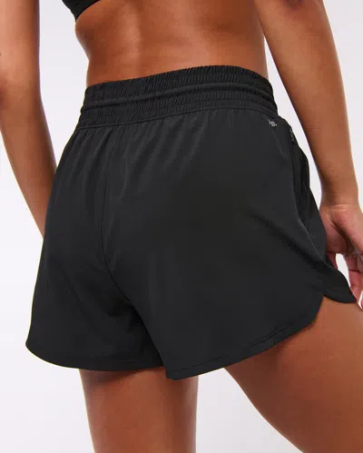 Abercrombie & Fitch Ypb Motiontek High Rise Lined Workout Short In Black