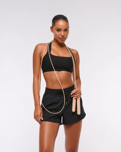 Abercrombie & Fitch Ypb Motiontek High Rise Lined Workout Short In Black