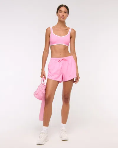 Abercrombie & Fitch Ypb Sprinttek Lined Flyaway Short In Pink