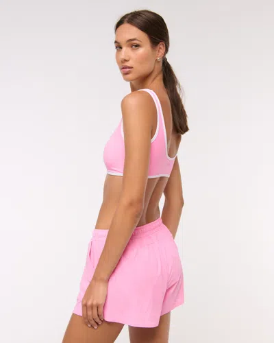Abercrombie & Fitch Ypb Sprinttek Lined Flyaway Short In Pink