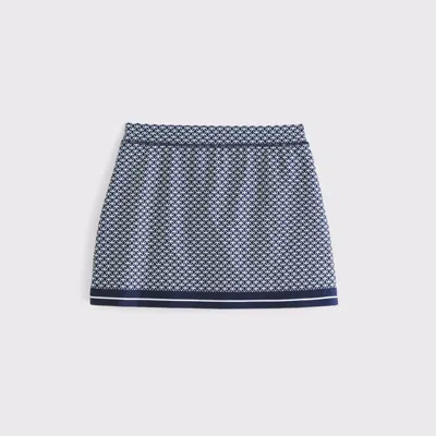 Abercrombie & Fitch Ypb Sculptlux High Rise Lined Skirt In Blue