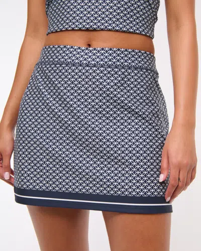 Abercrombie & Fitch Ypb Sculptlux High Rise Lined Skirt In Blue