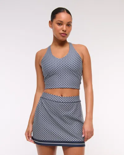 Abercrombie & Fitch Ypb Sculptlux High Rise Lined Skirt In Blue