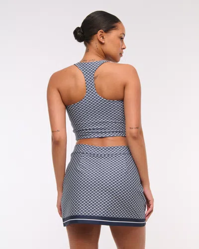 Abercrombie & Fitch Ypb Sculptlux High Rise Lined Skirt In Blue