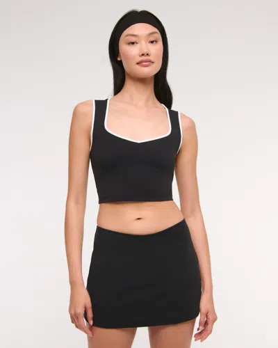 Abercrombie & Fitch Ypb Studioflex Mid Rise Mini Skirt In Black