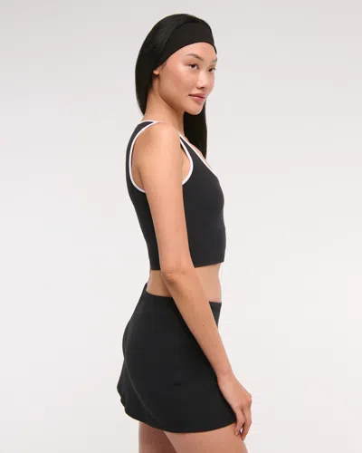 Abercrombie & Fitch Ypb Studioflex Mid Rise Mini Skirt In Black