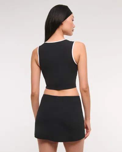 Abercrombie & Fitch Ypb Studioflex Mid Rise Mini Skirt In Black