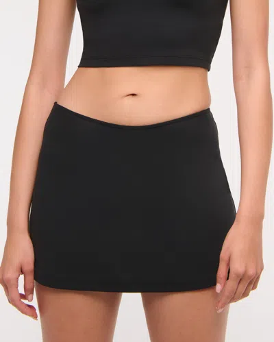Abercrombie & Fitch Ypb Studioflex Mid Rise Mini Skirt In Black