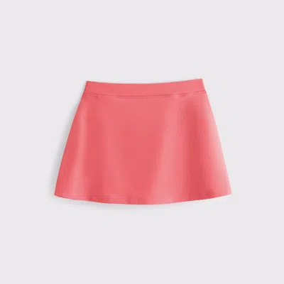 Abercrombie & Fitch Ypb Sculptlux Lined Clean Mini Skirt In Orange