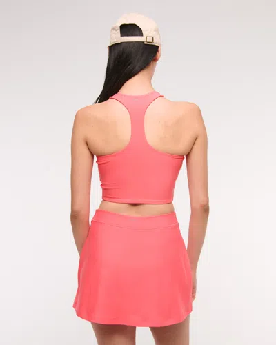 Abercrombie & Fitch Ypb Sculptlux Lined Clean Mini Skirt In Orange