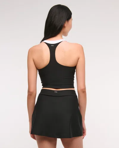 Abercrombie & Fitch Ypb Sculptlux Lined Clean Mini Skirt In Black