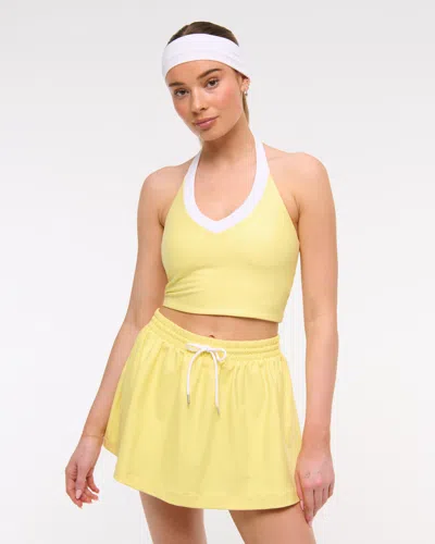 Abercrombie & Fitch Ypb Sculptlux High Rise Flirty Skirt In Yellow