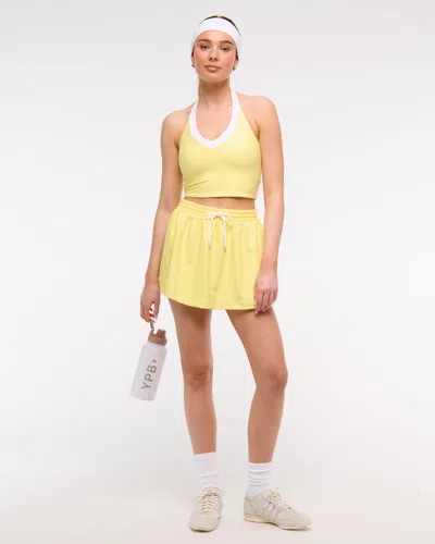 Abercrombie & Fitch Ypb Sculptlux High Rise Flirty Skirt In Yellow