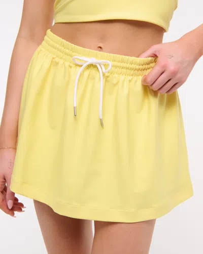 Abercrombie & Fitch Ypb Sculptlux High Rise Flirty Skirt In Yellow