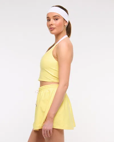 Abercrombie & Fitch Ypb Sculptlux High Rise Flirty Skirt In Yellow