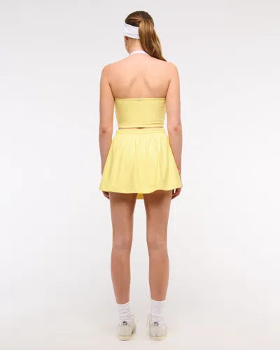 Abercrombie & Fitch Ypb Sculptlux High Rise Flirty Skirt In Yellow