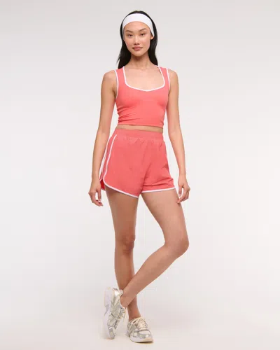 Abercrombie & Fitch Ypb Sprinttek High Rise Lined Short In Pink