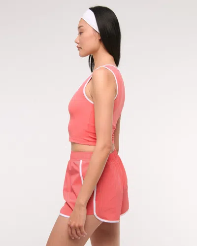 Abercrombie & Fitch Ypb Sprinttek High Rise Lined Short In Pink