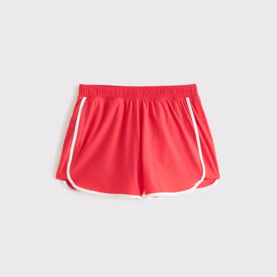 Abercrombie & Fitch Ypb Sprinttek High Rise Lined Short In Red