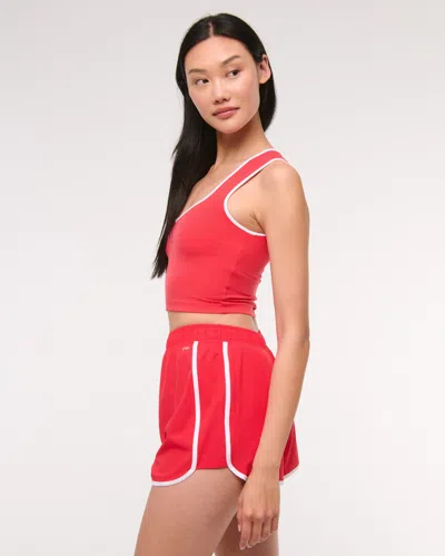 Abercrombie & Fitch Ypb Sprinttek High Rise Lined Short In Red