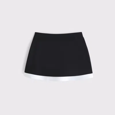 Abercrombie & Fitch Ypb Sculptlux Lined Clean Mini Skirt In Black