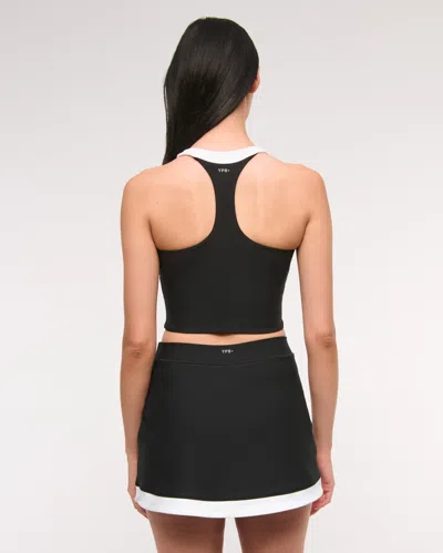 Abercrombie & Fitch Ypb Sculptlux Lined Clean Mini Skirt In Black