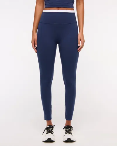 Abercrombie & Fitch Ypb Studioflex 7/8-length Legging In Blue