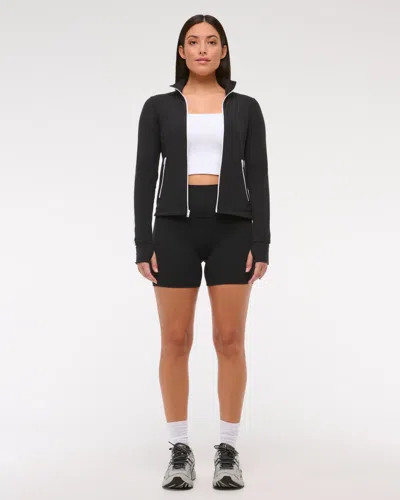 Abercrombie & Fitch Ypb Studioflex Bike Short In Black