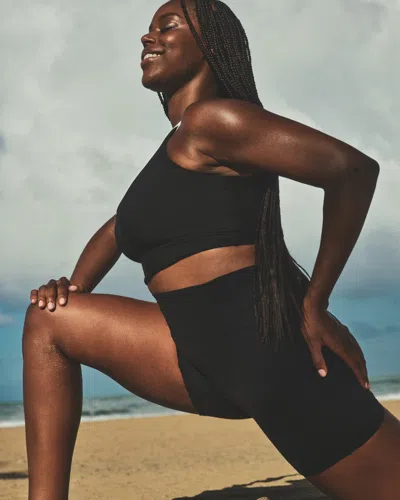 Abercrombie & Fitch Ypb Studioflex Bike Short In Black