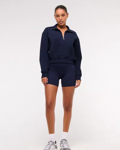 Abercrombie & Fitch Ypb Studioflex Bike Short In Blue